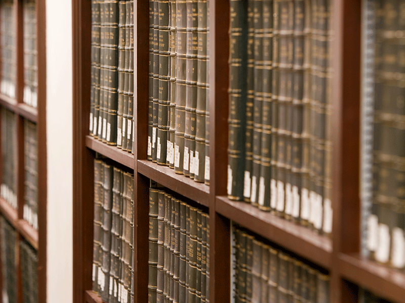 Bookshelf full of encyclopedias