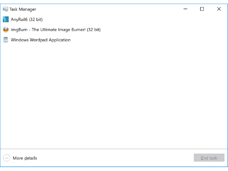 forcing program to close, figure three, windows ten